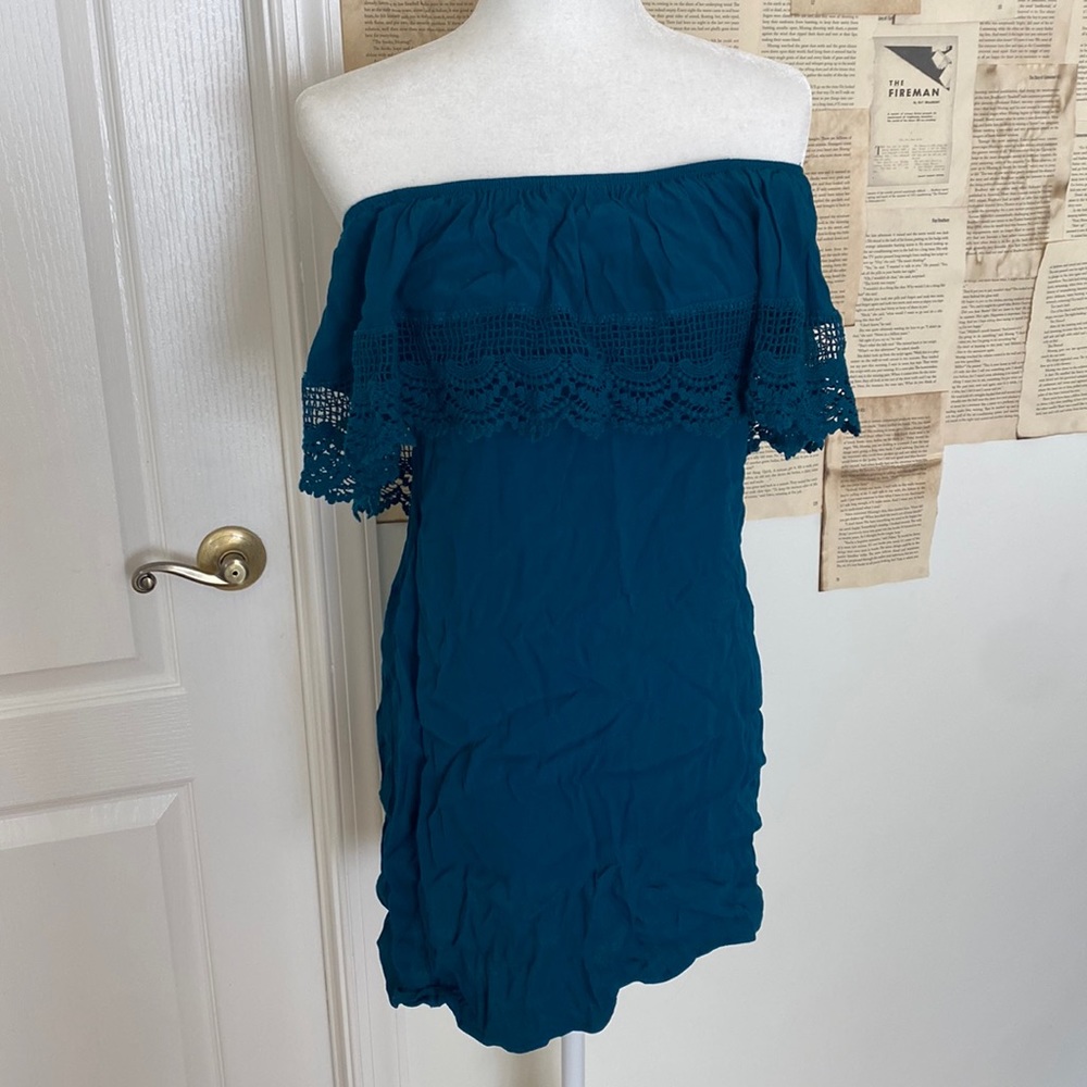 Soprano Off the Shoulder Open Back Dress